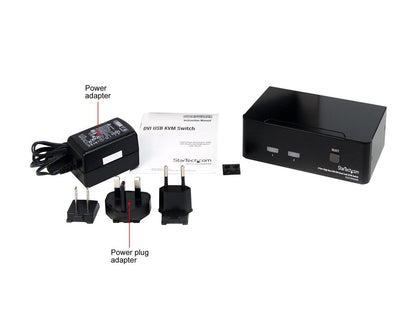 StarTech.com SV231DVIUAHR 2 Port High Resolution USB DVI Dual Link KVM Switch with Audio