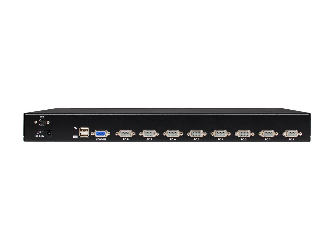 StarTech.com SV831DUSBUK 8 Port 1U Rackmount USB KVM Switch Kit with OSD and Cables - Rack mount KVM - VGA KVM Switch - 8 Port KVM Switch