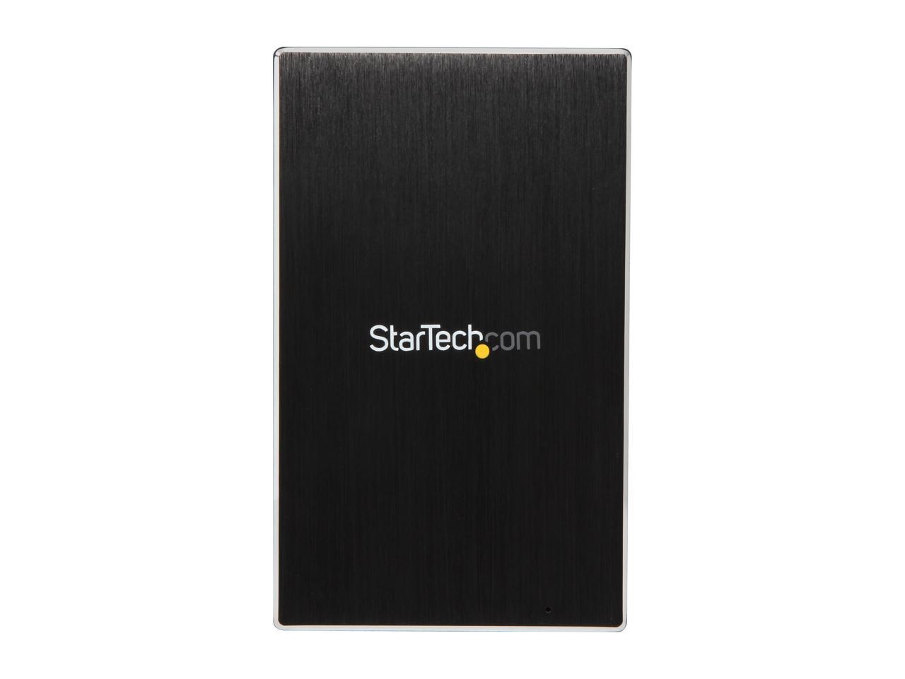 StarTech.com SAT2510BU32 Aluminum 2.5" Black SATA SuperSpeed SSD SATA Hard Drive Enclosure
