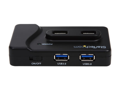 StarTech.com ST7320USBC 6 Port USB 3.0 & USB 2.0 Hub with 2A Charging Port - 2x USB 3.0 Hub Ports & 4x USB 2.0 - Combo USB Hub with 20W Power Adapter