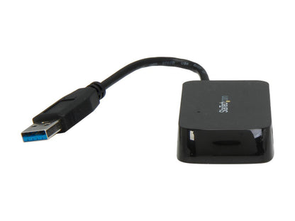 StarTech.com ST4300MINU3B 4 Port USB 3.0 Hub - Built-in Cable - Compact - SuperSpeed - Black - USB Splitter - USB Port Expander - USB 3 Hub