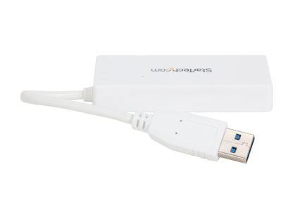 StarTech.com ST4300MINU3W 4 Port USB 3.0 Hub - Built-in Cable - Compact - SuperSpeed - White - USB Splitter - USB Port Expander - USB 3 Hub