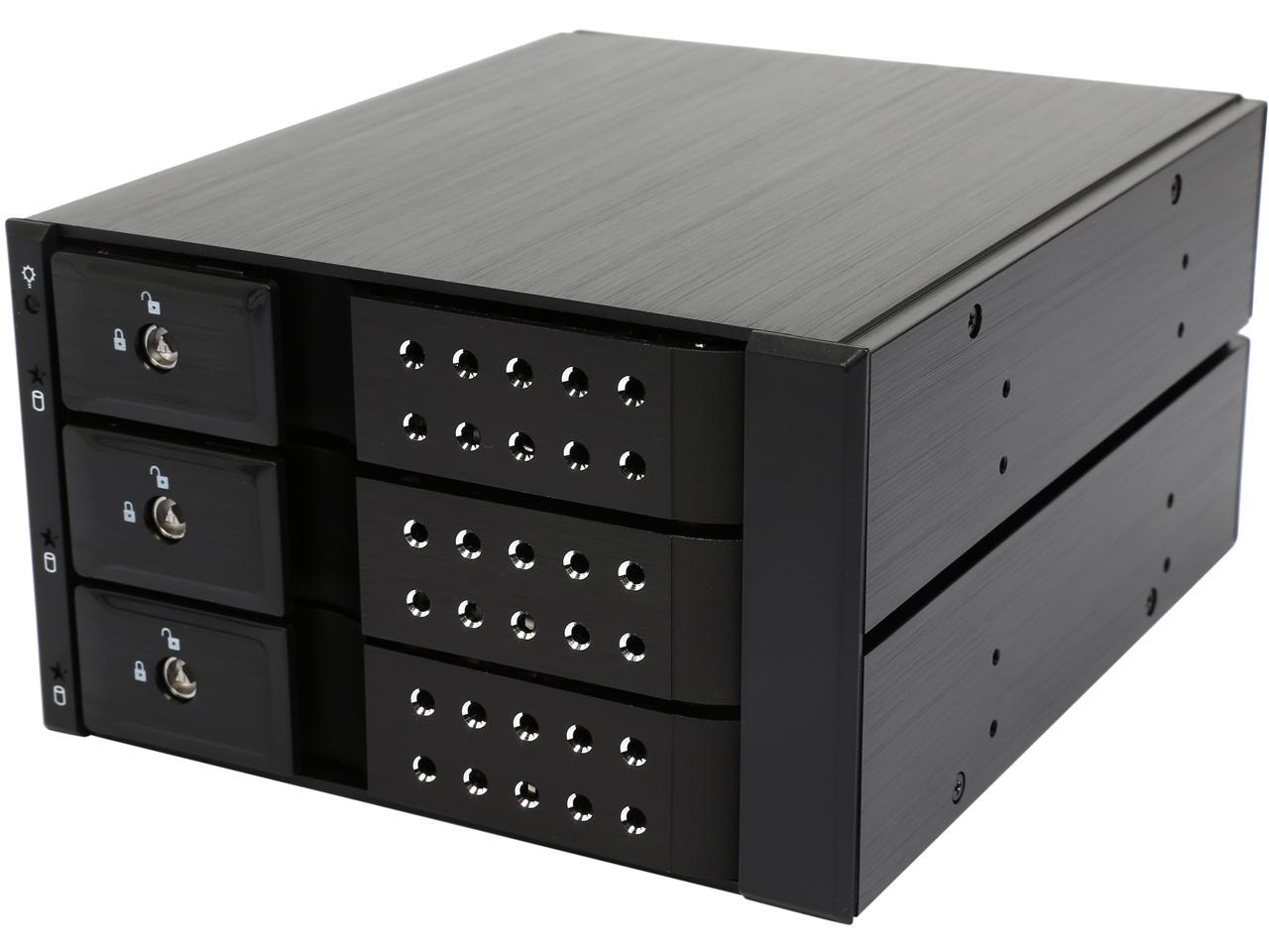 StarTech.com HSB3SATSASBA 3 Bay Aluminum Trayless Hot Swap Mobile Rack Backplane for 3.5in SAS II/SATA III - 6 Gbps HDD