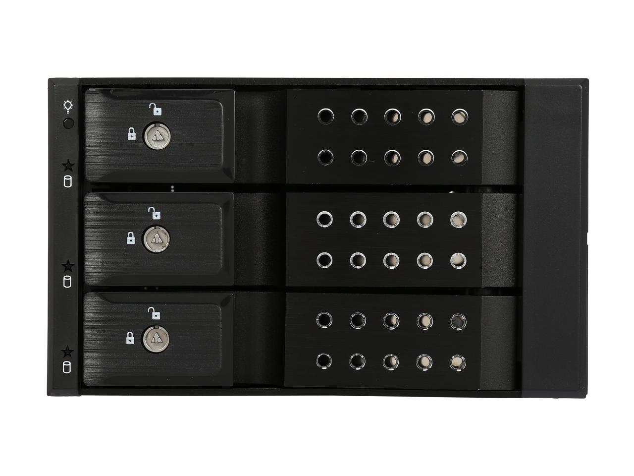 StarTech.com HSB3SATSASBA 3 Bay Aluminum Trayless Hot Swap Mobile Rack Backplane for 3.5in SAS II/SATA III - 6 Gbps HDD