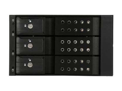 StarTech.com HSB3SATSASBA 3 Bay Aluminum Trayless Hot Swap Mobile Rack Backplane for 3.5in SAS II/SATA III - 6 Gbps HDD
