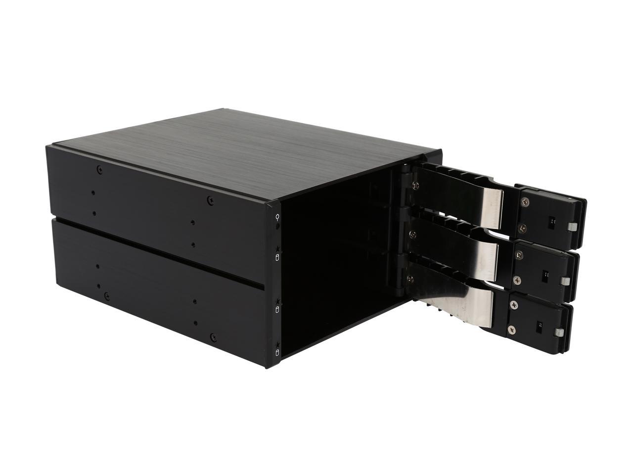StarTech.com HSB3SATSASBA 3 Bay Aluminum Trayless Hot Swap Mobile Rack Backplane for 3.5in SAS II/SATA III - 6 Gbps HDD