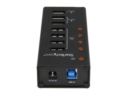 StarTech.com ST4300U3C3 4 Port USB 3.0 Hub - 3 Dedicated USB Charging Ports (2 x 1A & 1 x 2A) - Wall Mountable - Metal - Powered USB Hub - USB Splitter