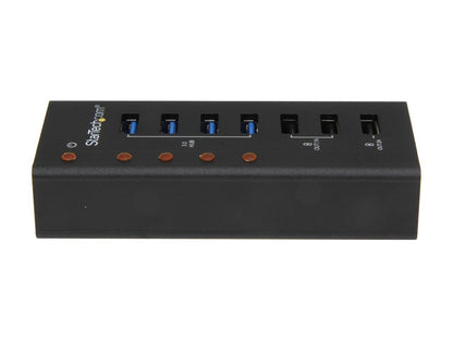 StarTech.com ST4300U3C3 4 Port USB 3.0 Hub - 3 Dedicated USB Charging Ports (2 x 1A & 1 x 2A) - Wall Mountable - Metal - Powered USB Hub - USB Splitter