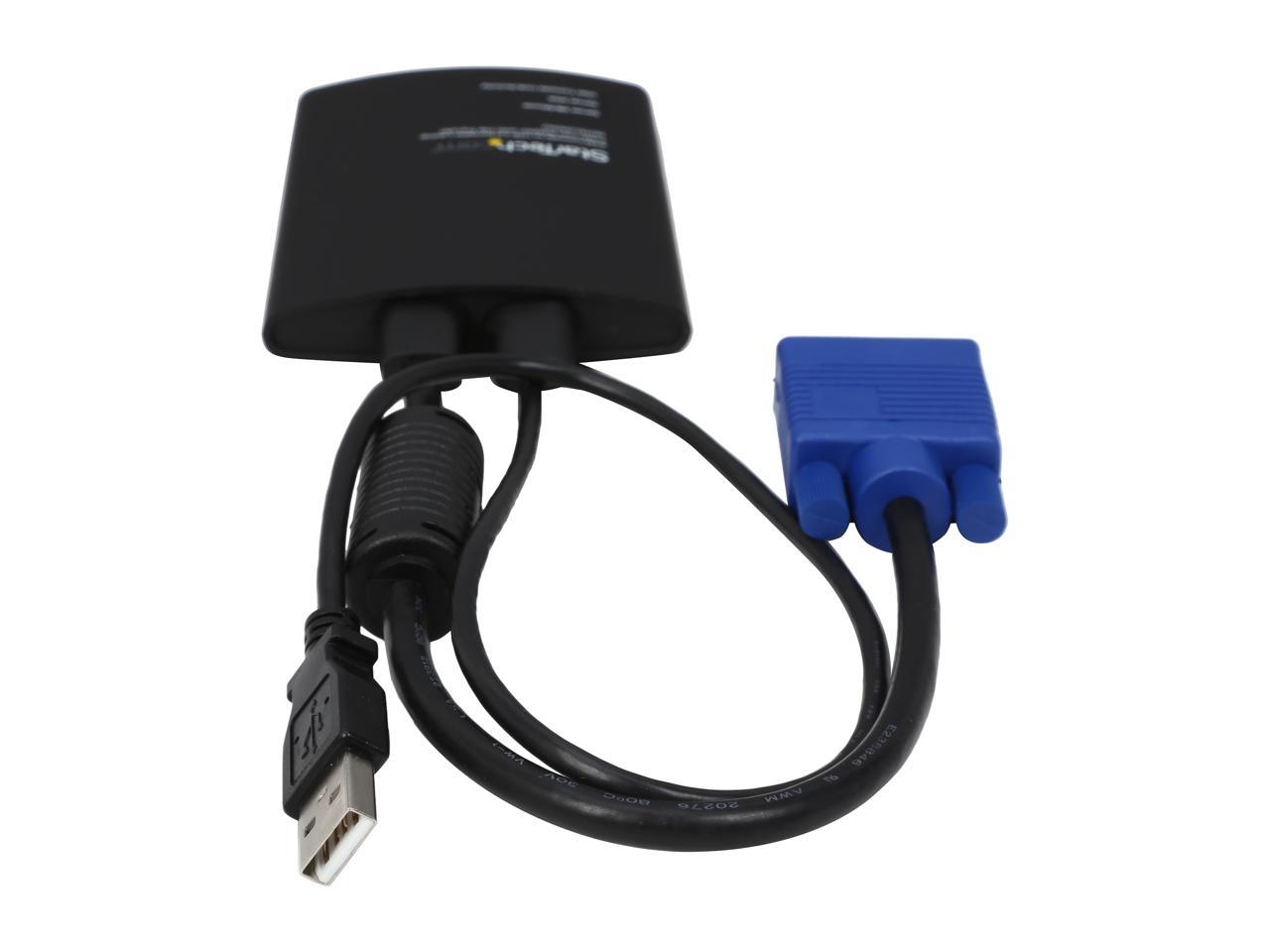 StarTech.com NOTECONS02 KVM Console to Laptop USB 2.0 Portable Crash Cart Adapter with File Transfer & Video Capture - Portable KVM Console