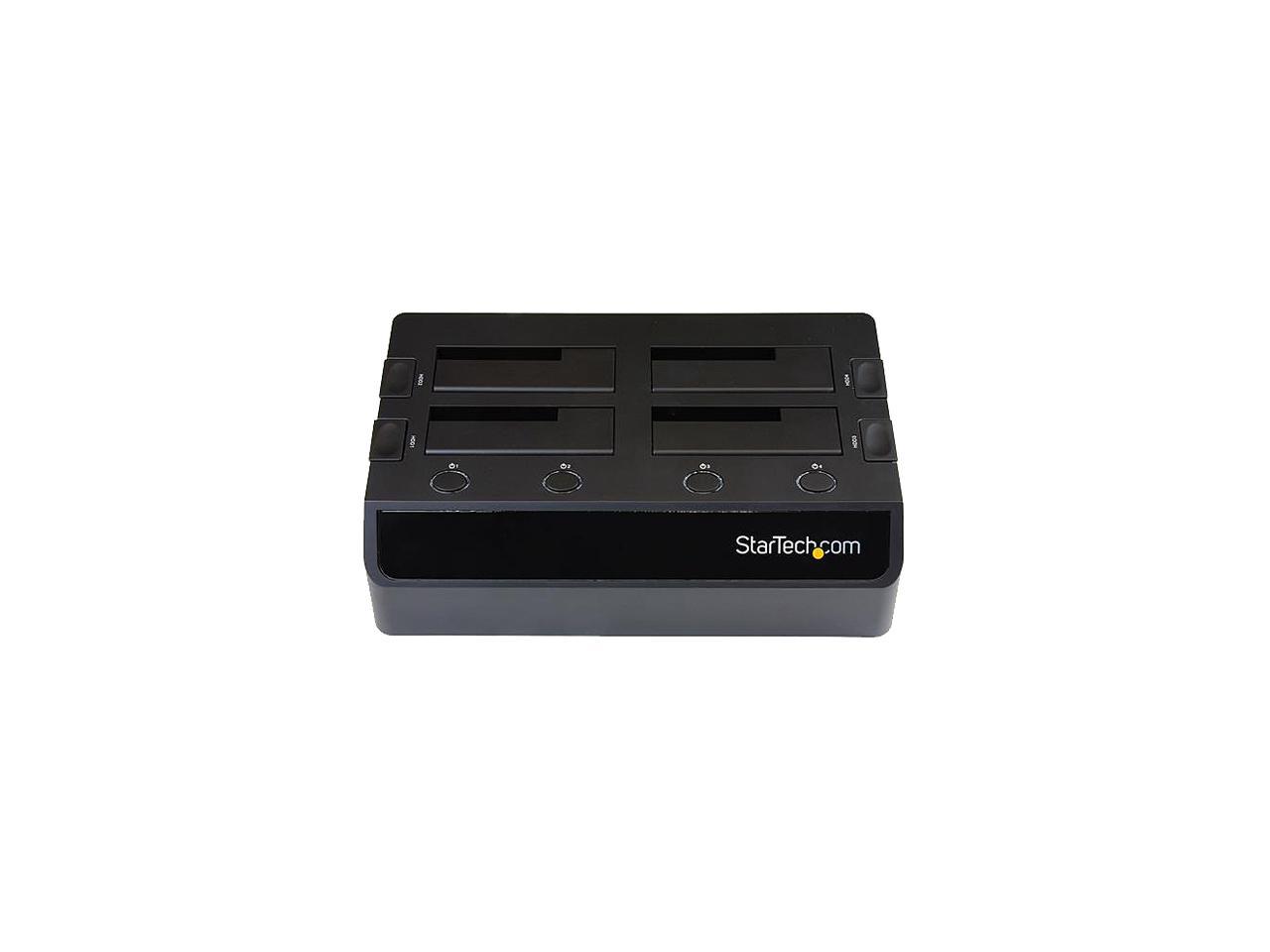 StarTech.com USB 3.0 to 4-Bay SATA 6Gbps Hard Drive Docking Station w/ UASP & Dual Fans - 2.5/3.5in SSD / HDD Dock