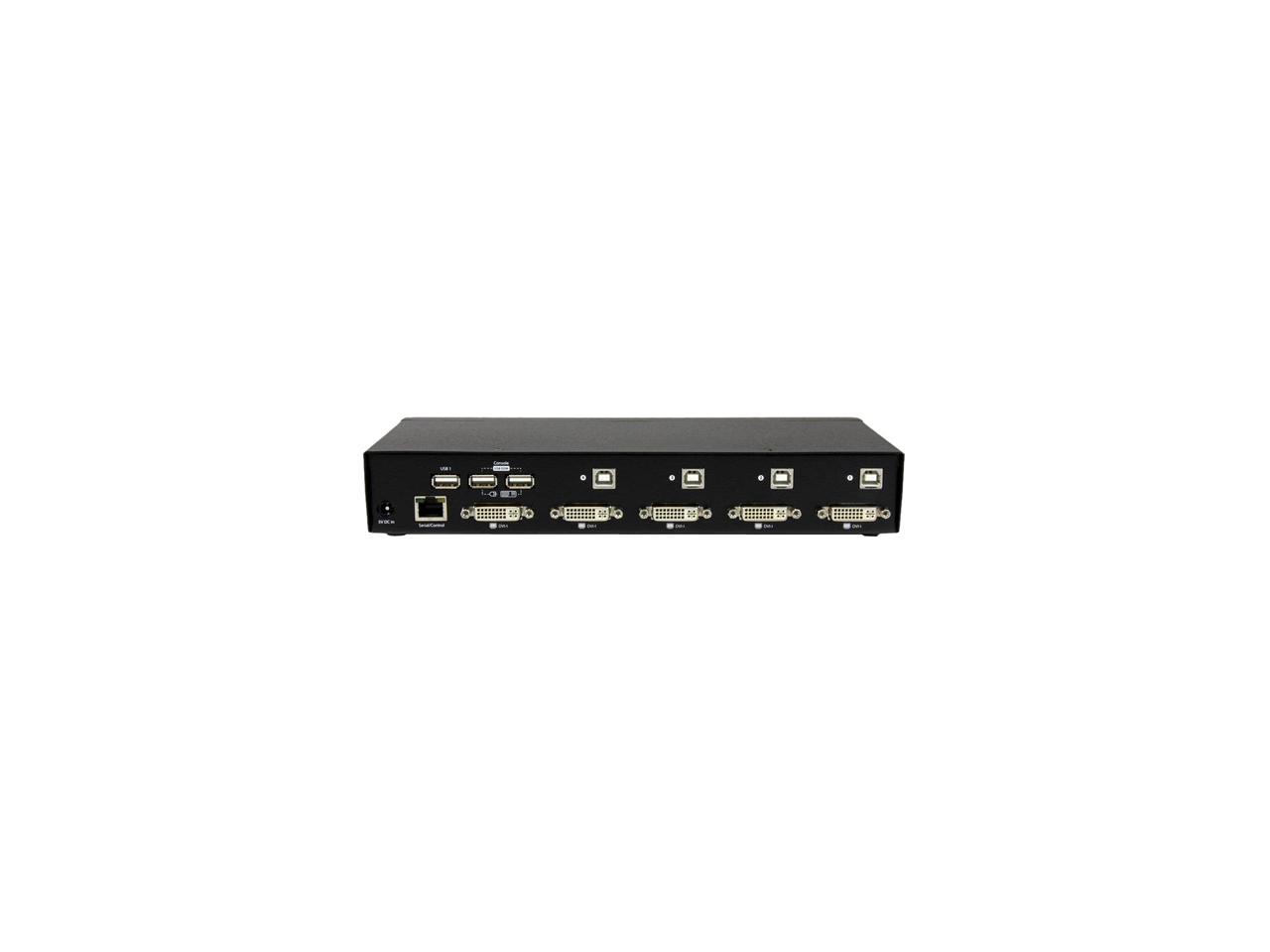 StarTech SV431DVIUDDM 4 Port USB DVI KVM Switch with DDM Fast Switching Technology and Cables