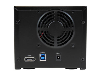 StarTech.com S352BU33RER 3.5" Black SATA III USB 3.0 / eSATA Dual-Bay Trayless 3.5â€? SATA III Hard Drive Enclosure with UASP
