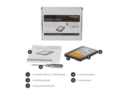 StarTech.com M.2 SSD to 2.5-Inch SATA III Adapter with Protective Housing (SAT2M2NGFF25)