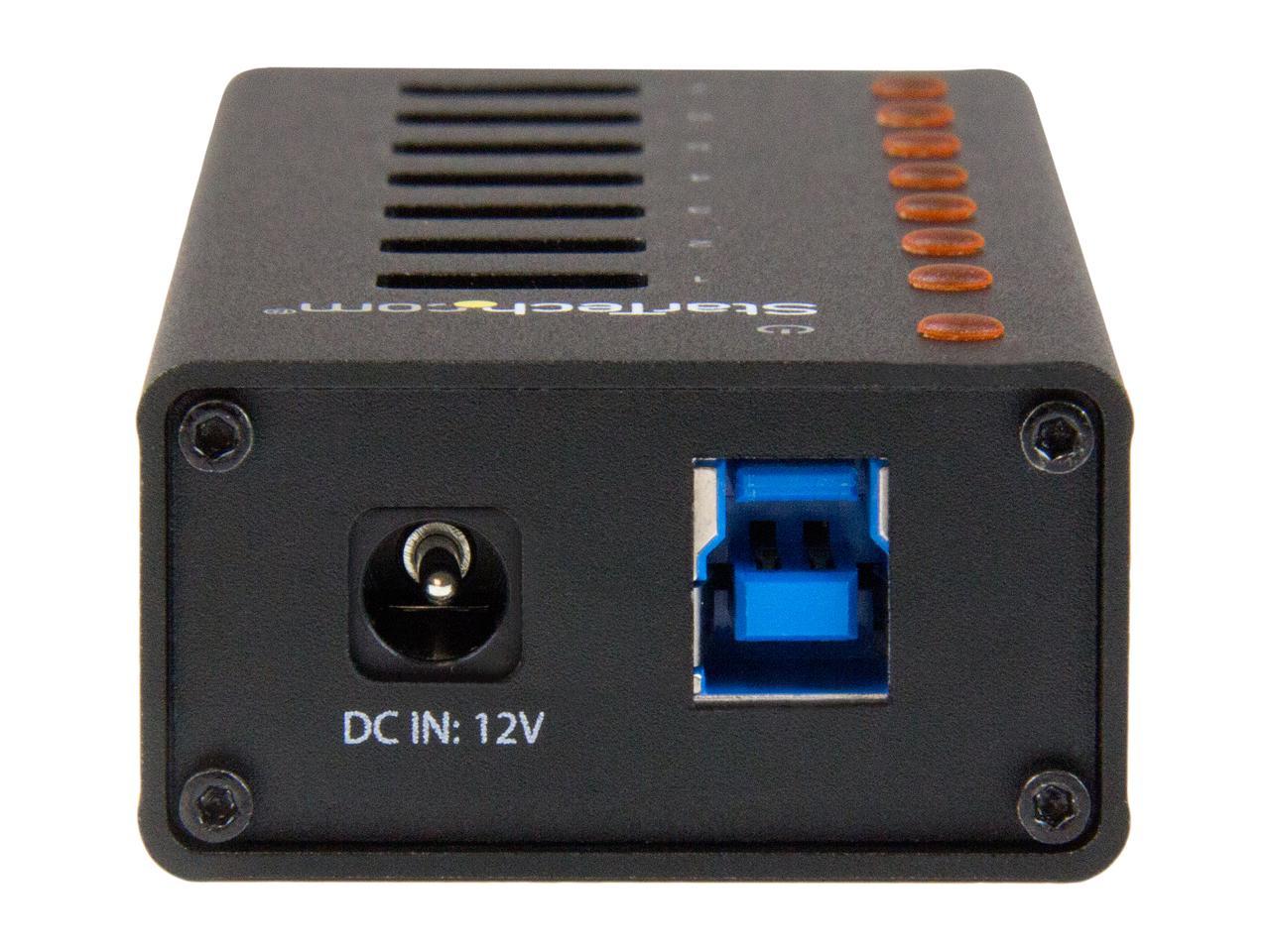 StarTech.com ST7300U3M 7 Port USB 3.0 Hub - Metal Enclosure - Desktop or Wall Mountable - USB 3 Hub - USB Extender - Powered USB 3.0 Hub - USB Splitter