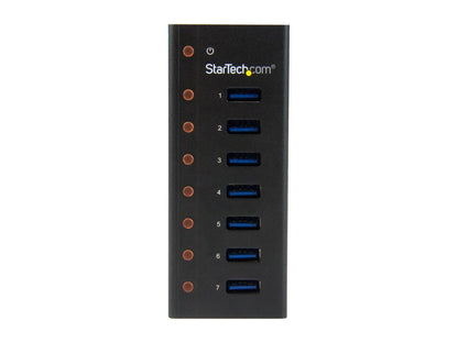 StarTech.com ST7300U3M 7 Port USB 3.0 Hub - Metal Enclosure - Desktop or Wall Mountable - USB 3 Hub - USB Extender - Powered USB 3.0 Hub - USB Splitter