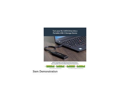 StarTech.com SM2NGFFMBU33 M.2 SSD Enclosure for M.2 SATA SSDs - USB 3.0 (5Gbps) with UASP - External M.2 SSD Enclosure - Aluminum