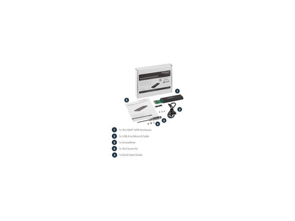 StarTech.com SM2NGFFMBU33 M.2 SSD Enclosure for M.2 SATA SSDs - USB 3.0 (5Gbps) with UASP - External M.2 SSD Enclosure - Aluminum