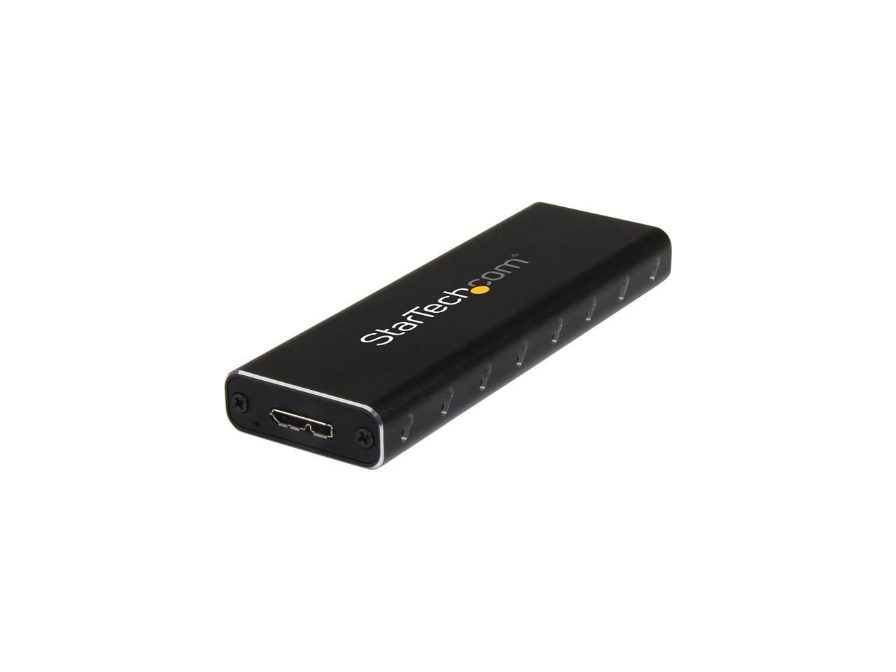 StarTech.com SM2NGFFMBU33 M.2 SSD Enclosure for M.2 SATA SSDs - USB 3.0 (5Gbps) with UASP - External M.2 SSD Enclosure - Aluminum