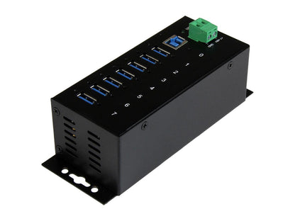 StarTech.com ST7300USBME 7 Port Industrial USB 3.0 Hub - with ESD Protection - Mountable - USB 3 Hub - USB Extender - Powered USB 3.0 Hub - USB Splitter