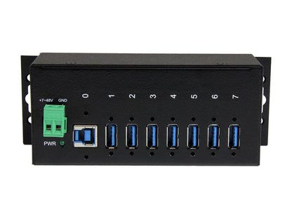 StarTech.com ST7300USBME 7 Port Industrial USB 3.0 Hub - with ESD Protection - Mountable - USB 3 Hub - USB Extender - Powered USB 3.0 Hub - USB Splitter