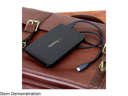 StarTech S251BPU31C3 2.5" USB-C Hard Drive Enclosure - USB 3.1 Type C - Tool-less - External Hard Drive Case - SSD USB C HDD Enclosure