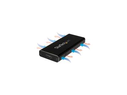 StarTech.com USB 3.1 Gen 2 (10Gbps) mSATA Drive Enclosure - Aluminum - Portable Data Storage for mSATA and mSATA Mini (Half-Size)