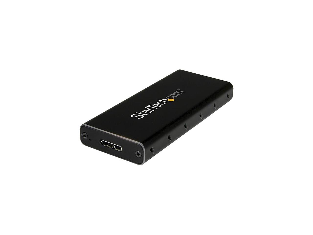 StarTech.com USB 3.1 Gen 2 (10Gbps) mSATA Drive Enclosure - Aluminum - Portable Data Storage for mSATA and mSATA Mini (Half-Size)