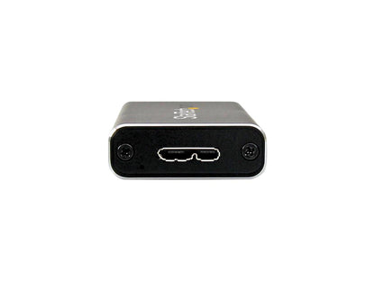 StarTech.com USB 3.1 Gen 2 (10Gbps) mSATA Drive Enclosure - Aluminum - Portable Data Storage for mSATA and mSATA Mini (Half-Size)