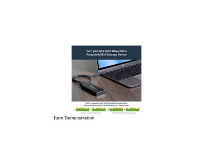 StarTech.com SM21BMU31C3 M.2 SSD Enclosure for M.2 SATA SSDs - USB 3.1 (10Gbps) with USB-C Cable - External Enclosure for USB-C Host - Aluminum