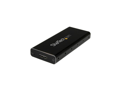 StarTech.com SM21BMU31C3 M.2 SSD Enclosure for M.2 SATA SSDs - USB 3.1 (10Gbps) with USB-C Cable - External Enclosure for USB-C Host - Aluminum