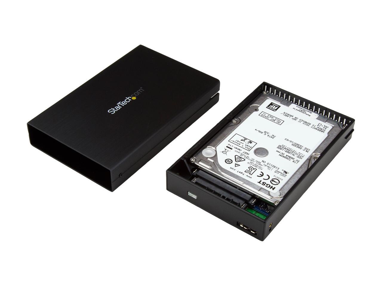 StarTech S251BU31315 2.5" USB-C Hard Drive Enclosure - USB 3.1 Type C - with USB-C and USB-A Cable - USB 3.0 HDD Enclosure