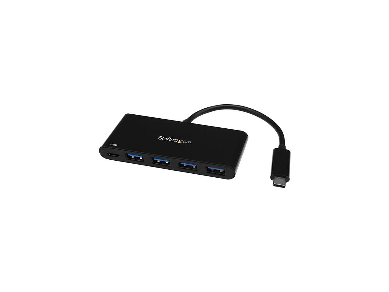 StarTech.com HB30C4AFPD 4 Port USB C Hub w/ Power Delivery - USB-C to 4x A - 4 Port USB Hub - USB 3.0 Hub - USB-C to USB Adapter - USB Multiport Hub