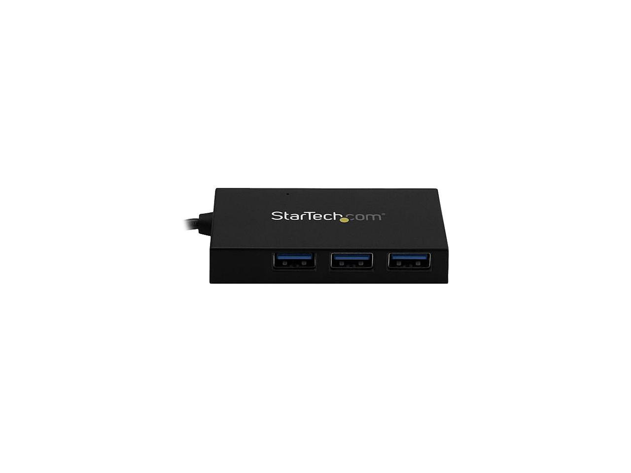 StarTech HB30A3A1CFB 4 Port USB Hub - USB 3.0 - USB A to 3 x USB A and 1 x USB C - USB Port Expander - USB Port Hub - Laptop USB Hub