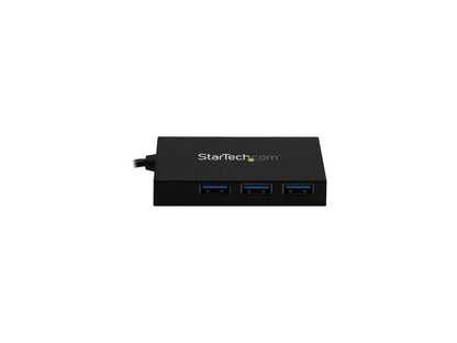 StarTech HB30A3A1CSFS 4 Port USB Hub - USB 3.0 - USB A to 3 x USB A and 1 x USB C - Includes Power Adapter - USB Port Expander - USB Port Hub