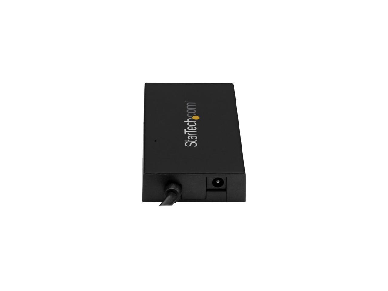 StarTech HB30A3A1CSFS 4 Port USB Hub - USB 3.0 - USB A to 3 x USB A and 1 x USB C - Includes Power Adapter - USB Port Expander - USB Port Hub
