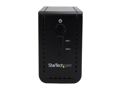 StarTech S352BU313R 3.5" External Dual Hard Drive Enclosure - Raid - USB-C and USB-A - SATA 6Gbps - 2 Bay USB 3.1 SSD HDD Enclosure