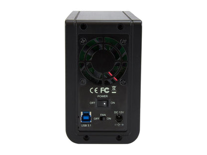 StarTech S352BU313R 3.5" External Dual Hard Drive Enclosure - Raid - USB-C and USB-A - SATA 6Gbps - 2 Bay USB 3.1 SSD HDD Enclosure