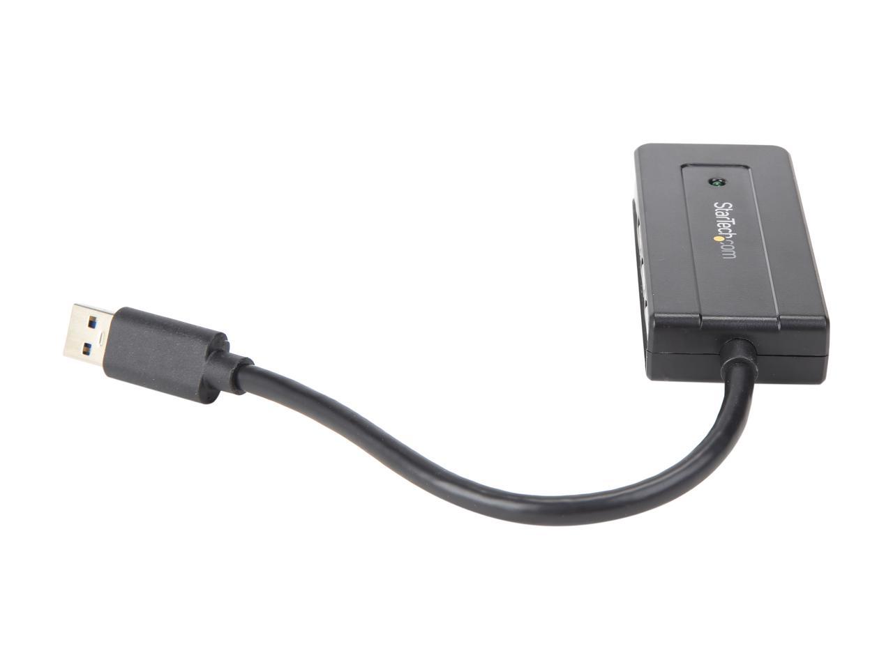 StarTech ST4300MINI 4 Port USB 3.0 Hub - Compact - Includes Power Adapter - Powered USB 3.0 Hub - USB Splitter - Multiple USB Port Extender