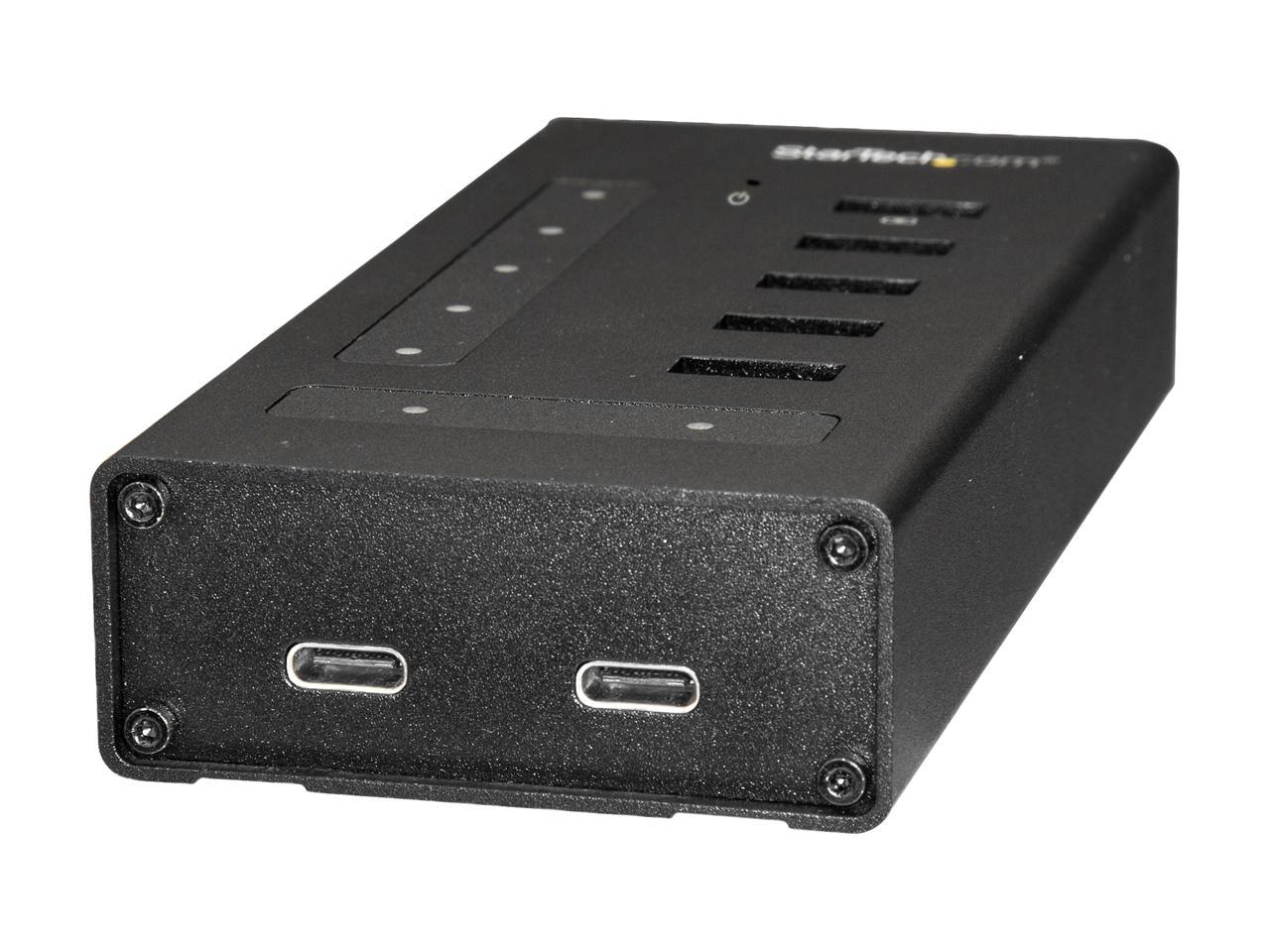 StarTech HB30C5A2CST USB-C Hub 7 Port - USB C to 5 x USB A and 2 x USB C - USB 3.0 - Mountable - Industrial - Powered USB Hub - USB Port Expander
