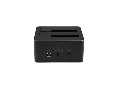 StarTech.com Dual Bay SATA HDD Docking Station for 2 x 2.5/3.5" SATA SSDs/HDDs - USB 3.0 - SATA Hard Drive Docking Station