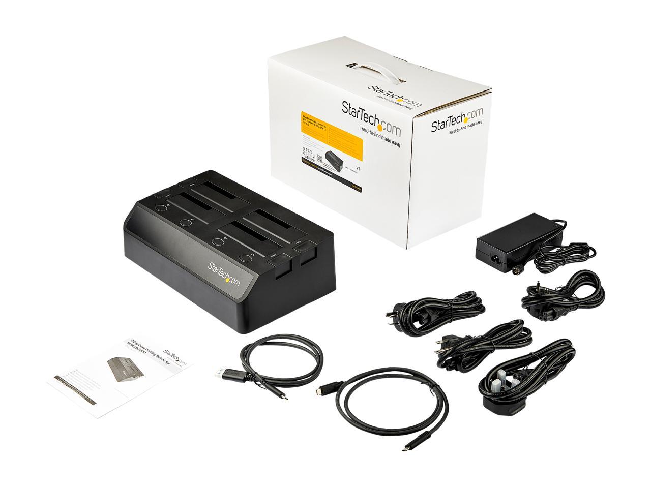 StarTech.com SDOCK4U313 4 Bay SATA HDD Docking Station - For 2.5in / 3.5in SSD / HDD - USB 3.1 (10Gbps) - USB-C / USB-A - Hard Drive Docking Station