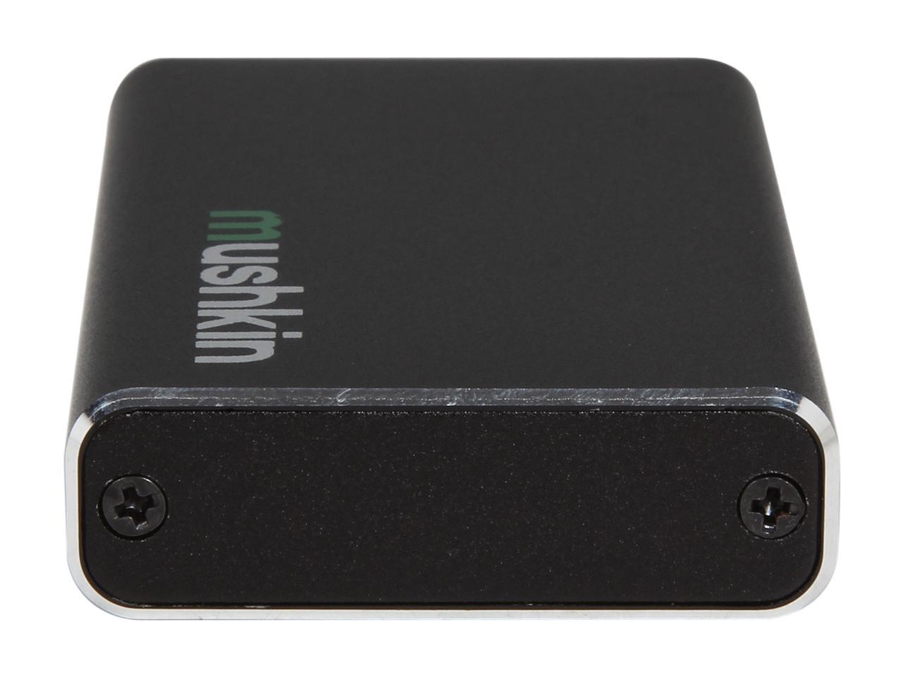 Mushkin FLUX AT-ENCKIT Aircraft Grade Aluminum 1.8" Black mSATA III USB 3.0 External Enclosure