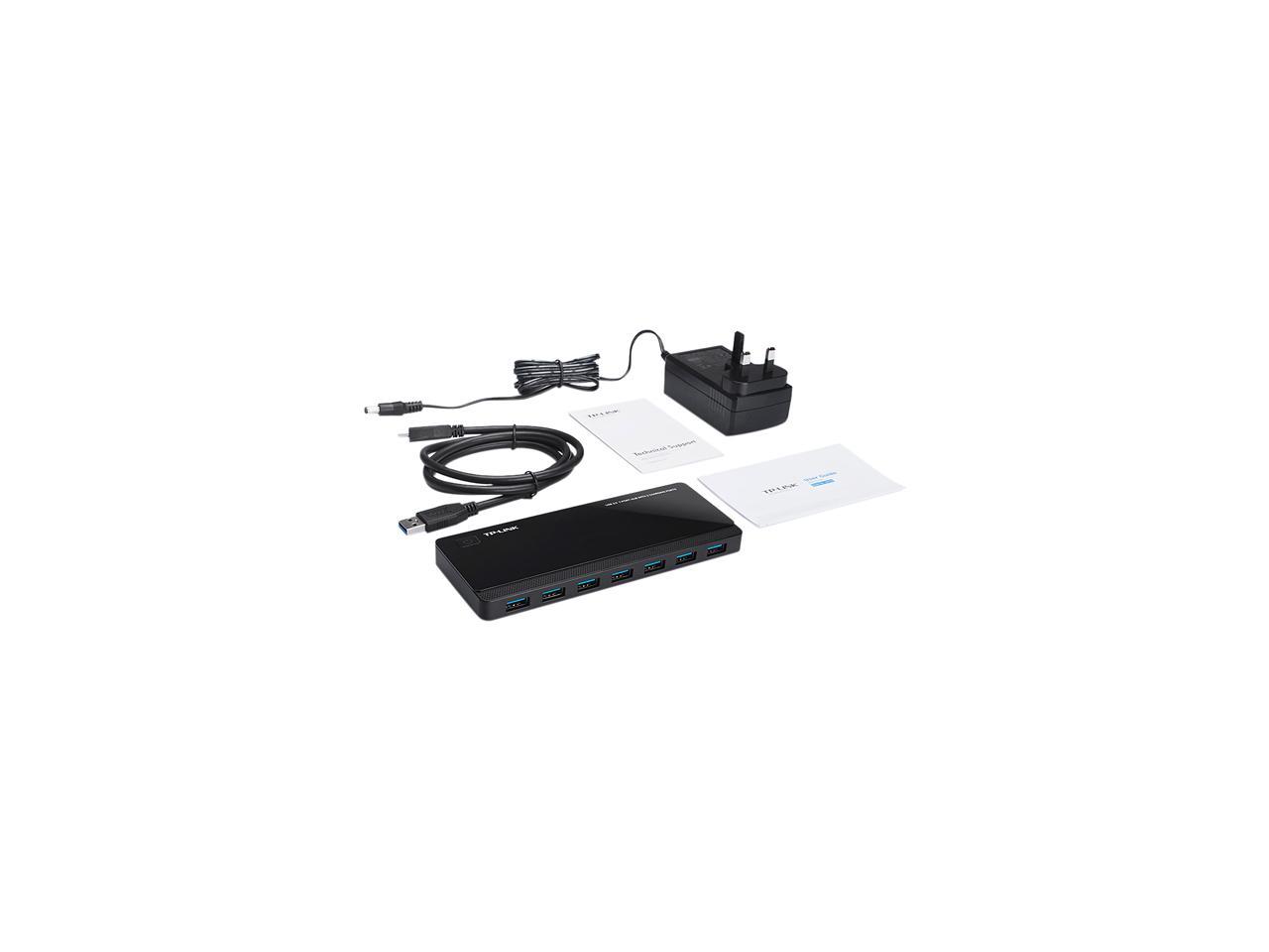 TP-Link Powered USB Hub 3.0 with 7 USB 3.0 Data Ports and 2 Smart Charging USB Ports. Compatible with Windows, Mac, Chrome & Linux OS, with Power On/Off Button, 12V/4A Power Adapter(UH720)