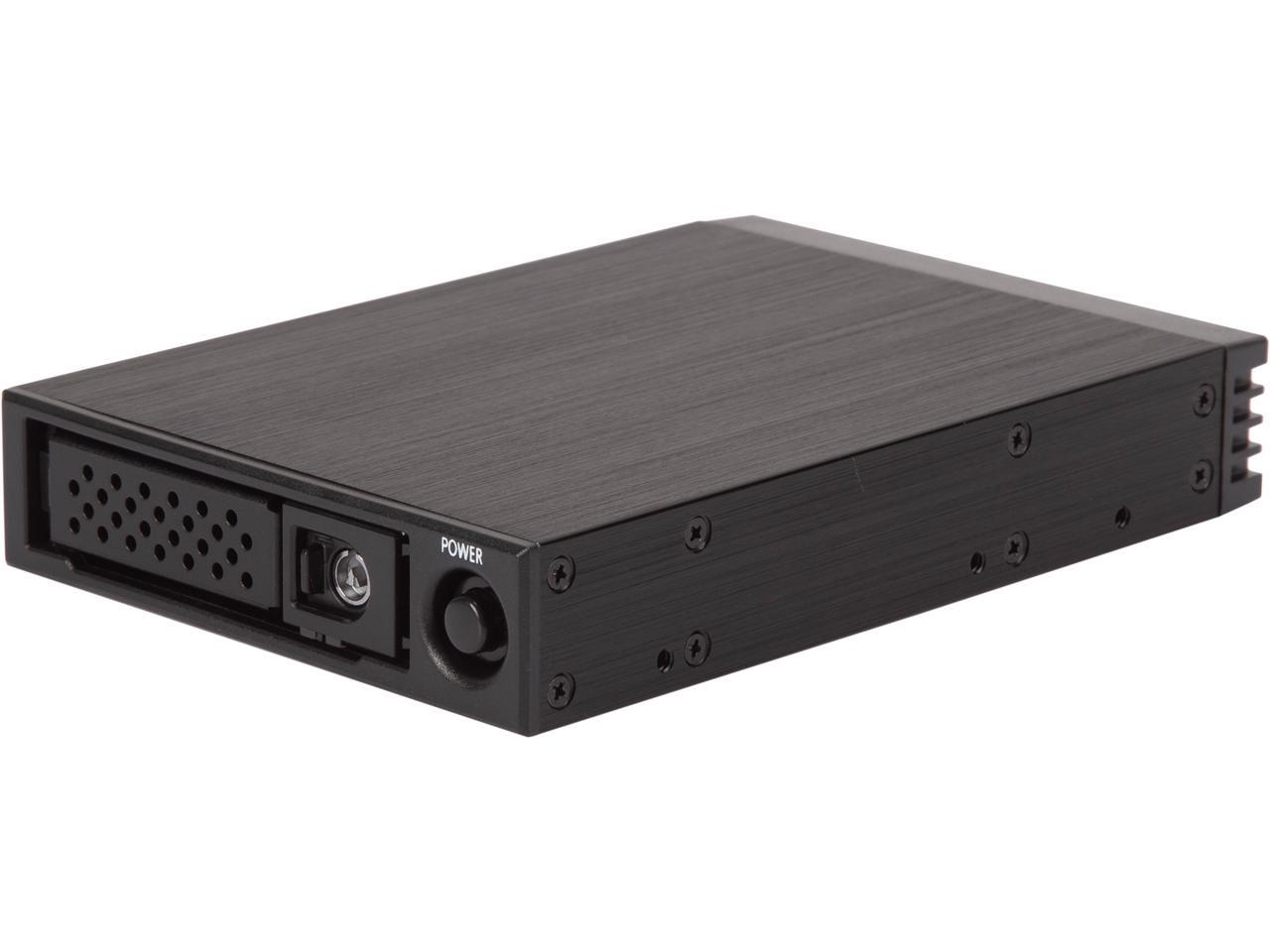 Athena Power BP-SAC3121AB 1 x 3.5" Bay for 2.5" SSD/HDD with Tray Design Key Lock, Aluminum Frame with Stainless Tray