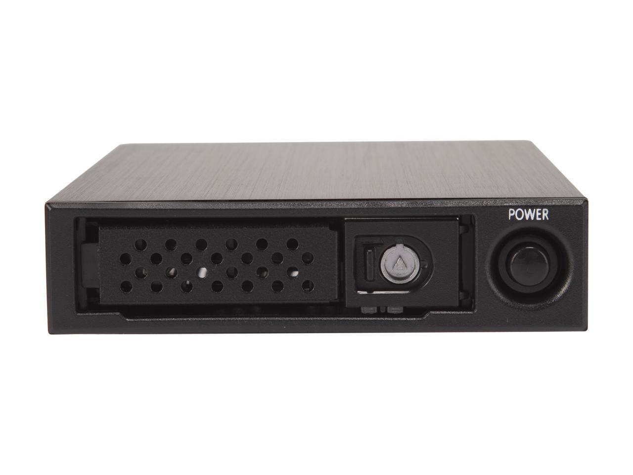 Athena Power BP-SAC3121AB 1 x 3.5" Bay for 2.5" SSD/HDD with Tray Design Key Lock, Aluminum Frame with Stainless Tray