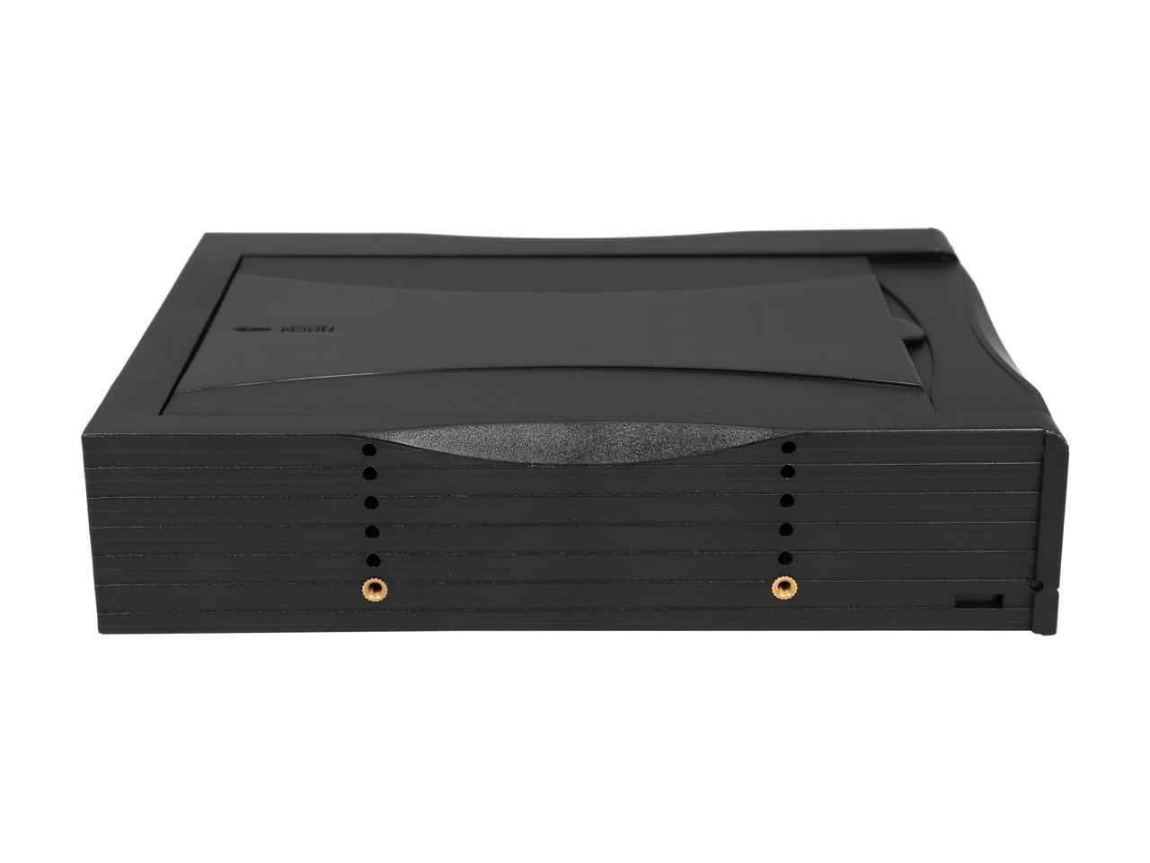 Athena Power MR-125PBÂ 3.5" HDD Hot-Swap Mobile Rack Converts 1 x 5.25" to 1 x 3.5" SATA/SAS 6Gb/s HDD with LED Indicator & 1 x 80mm Slim Fan - OEM