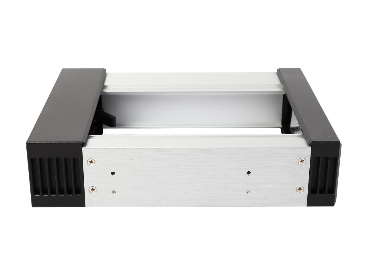 Athena Power MR-16TLAB 3.5" HDD Trayless Hot-Swap Mobile Rack Converts 1 x 5.25" to 1 x 3.5" SATA/SAS 6Gb/s HDD - Aluminum Cage & Bezel w/ Security Keylock & LED Indicator