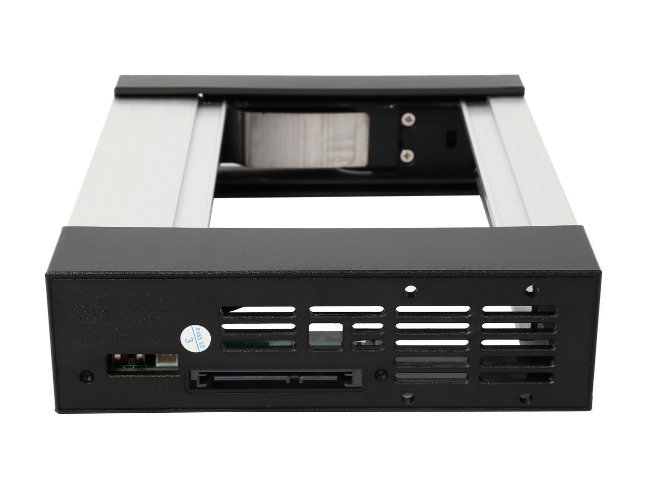 Athena Power MR-16TLAB 3.5" HDD Trayless Hot-Swap Mobile Rack Converts 1 x 5.25" to 1 x 3.5" SATA/SAS 6Gb/s HDD - Aluminum Cage & Bezel w/ Security Keylock & LED Indicator