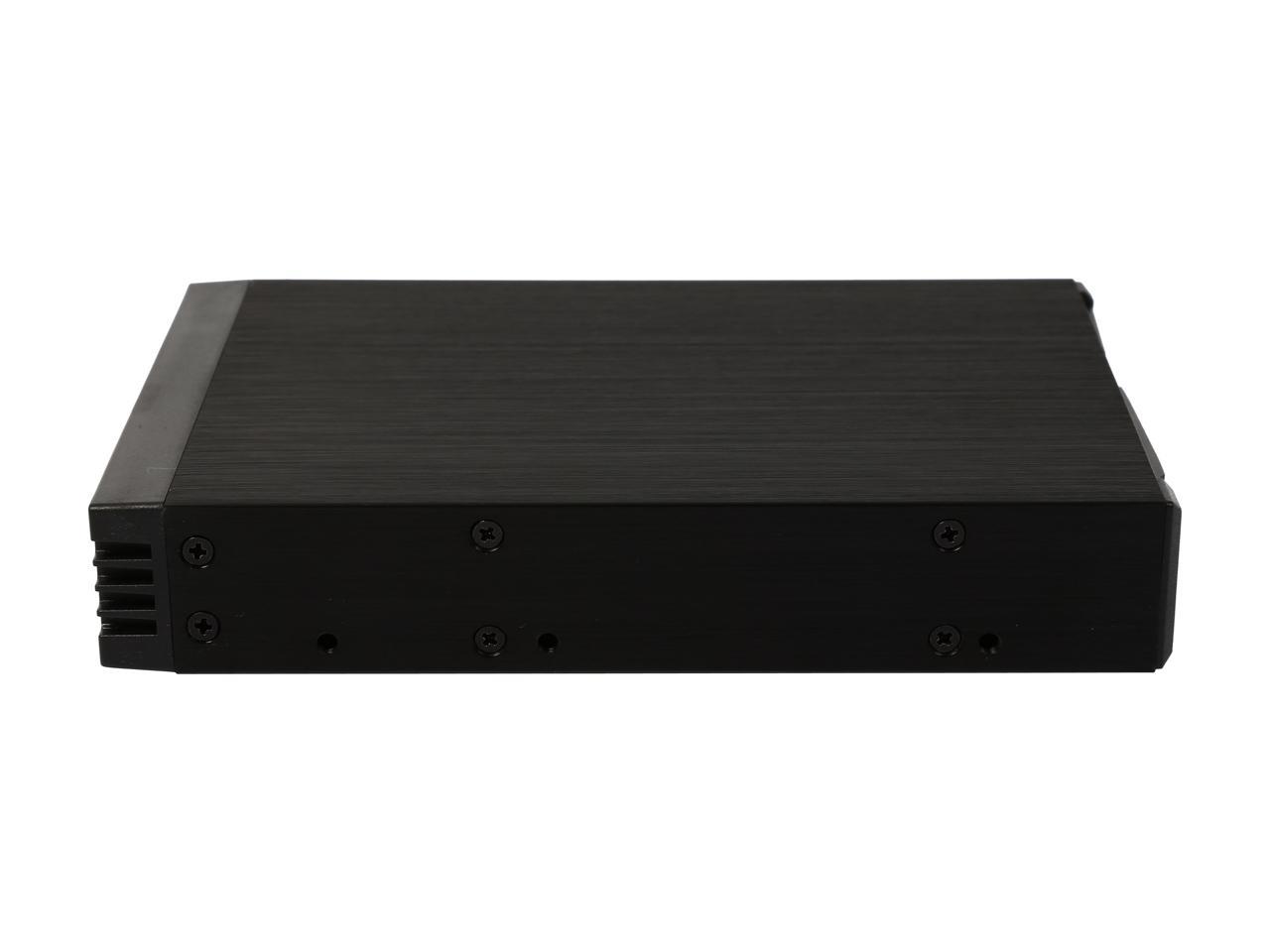 Athena Power BP-TLA2221SATA 2.5" HDD/SSD Trayless Hot-Swap Backplane Module Converts 1 X 3.5" to 2 X 2.5" SATA 6Gb/s HDD/SSD - Aluminum Cage & Bezel w/ Security Keylock & LED Indicators - OEM