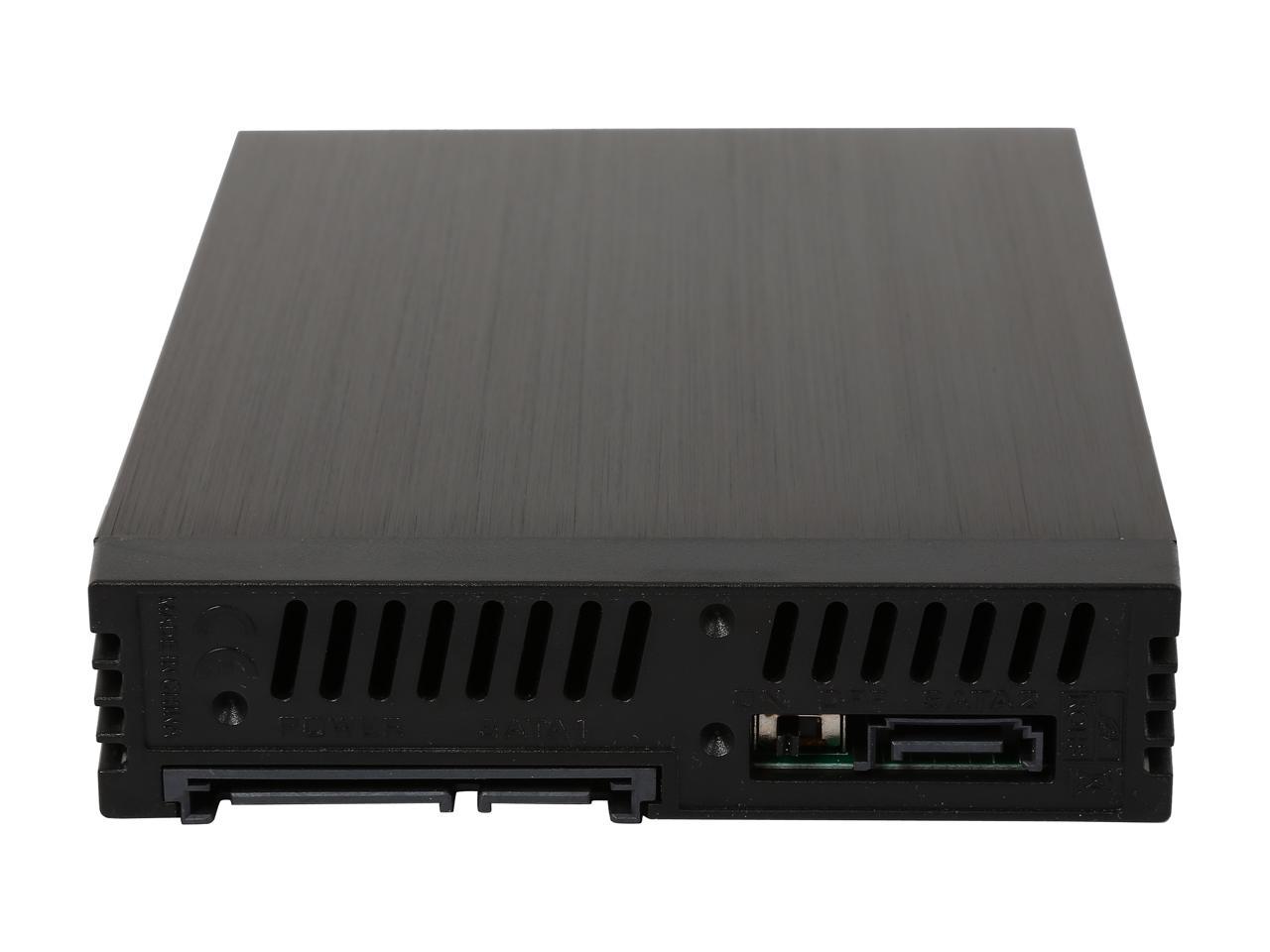 Athena Power BP-TLA2221SATA 2.5" HDD/SSD Trayless Hot-Swap Backplane Module Converts 1 X 3.5" to 2 X 2.5" SATA 6Gb/s HDD/SSD - Aluminum Cage & Bezel w/ Security Keylock & LED Indicators - OEM